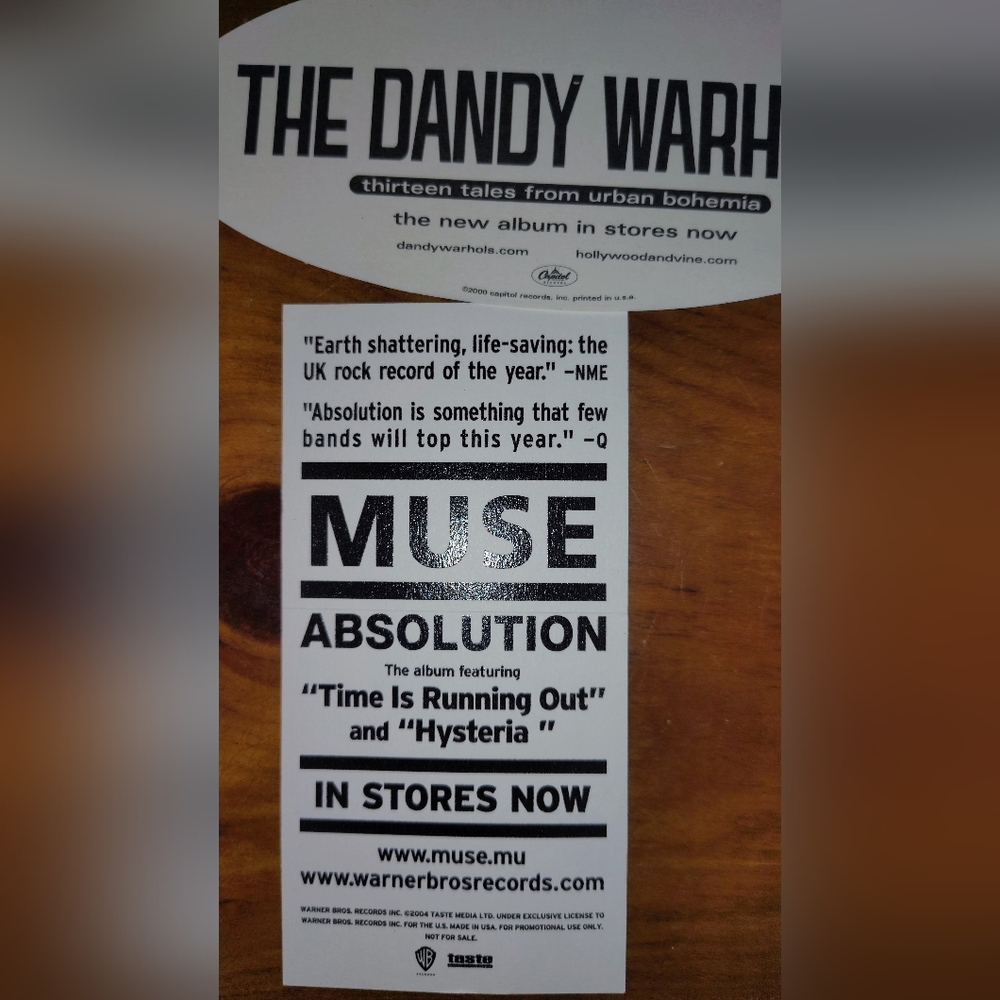 Vintage NOS Rock Band Stickers Queens Of The Stone Age, Muse, Dandy Warhols... - Picture 4 of 4